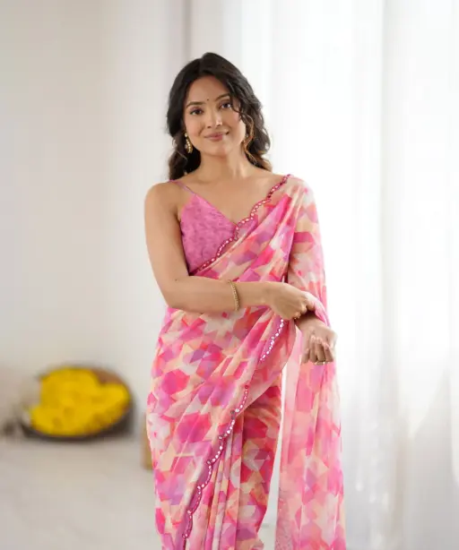 Bt 3148 Georgette Printed Casual Wear Saree Collection