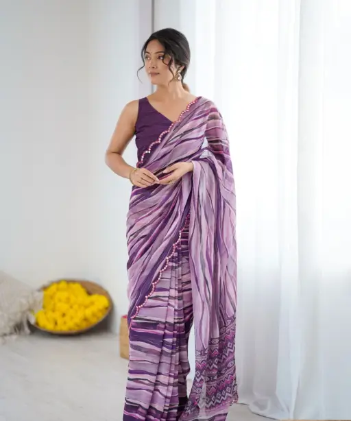 Bt 3148 Georgette Printed Casual Wear Saree Collection