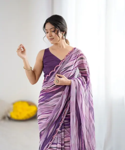 Bt 3148 Georgette Printed Casual Wear Saree Collection