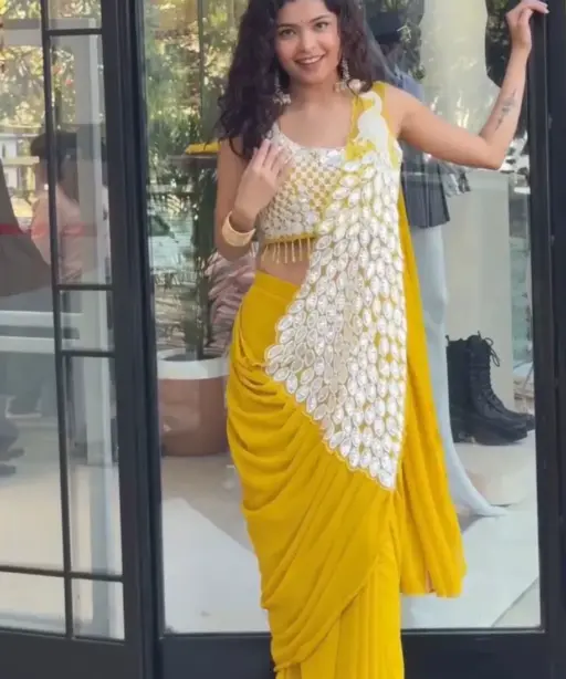 Bt 7141 Faux Georgette Ready to Wear Stylish Sareee