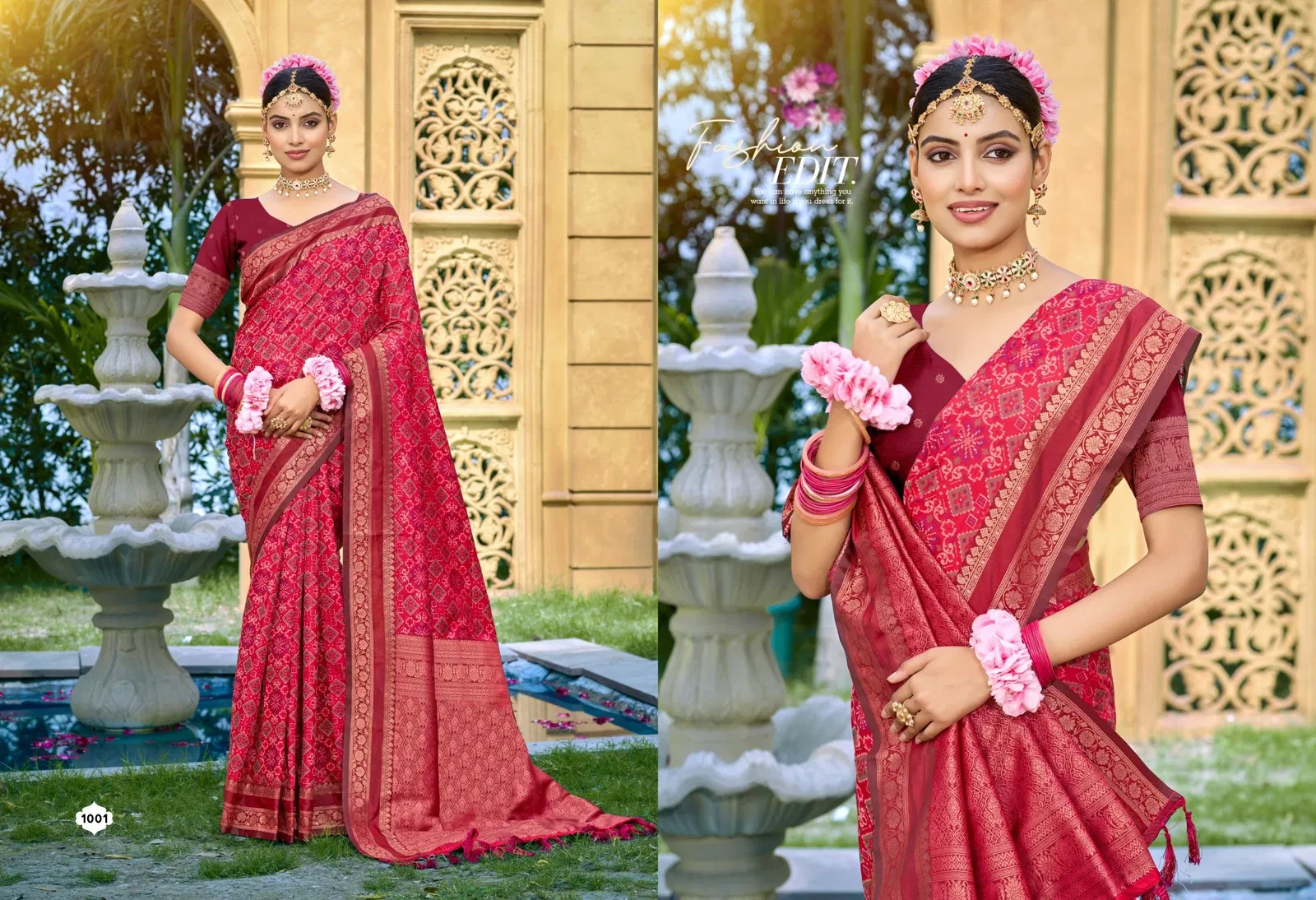 Bunawat Kantha Silk Sangam Prints Soft Silk Woven Worked Festive Saree Collection