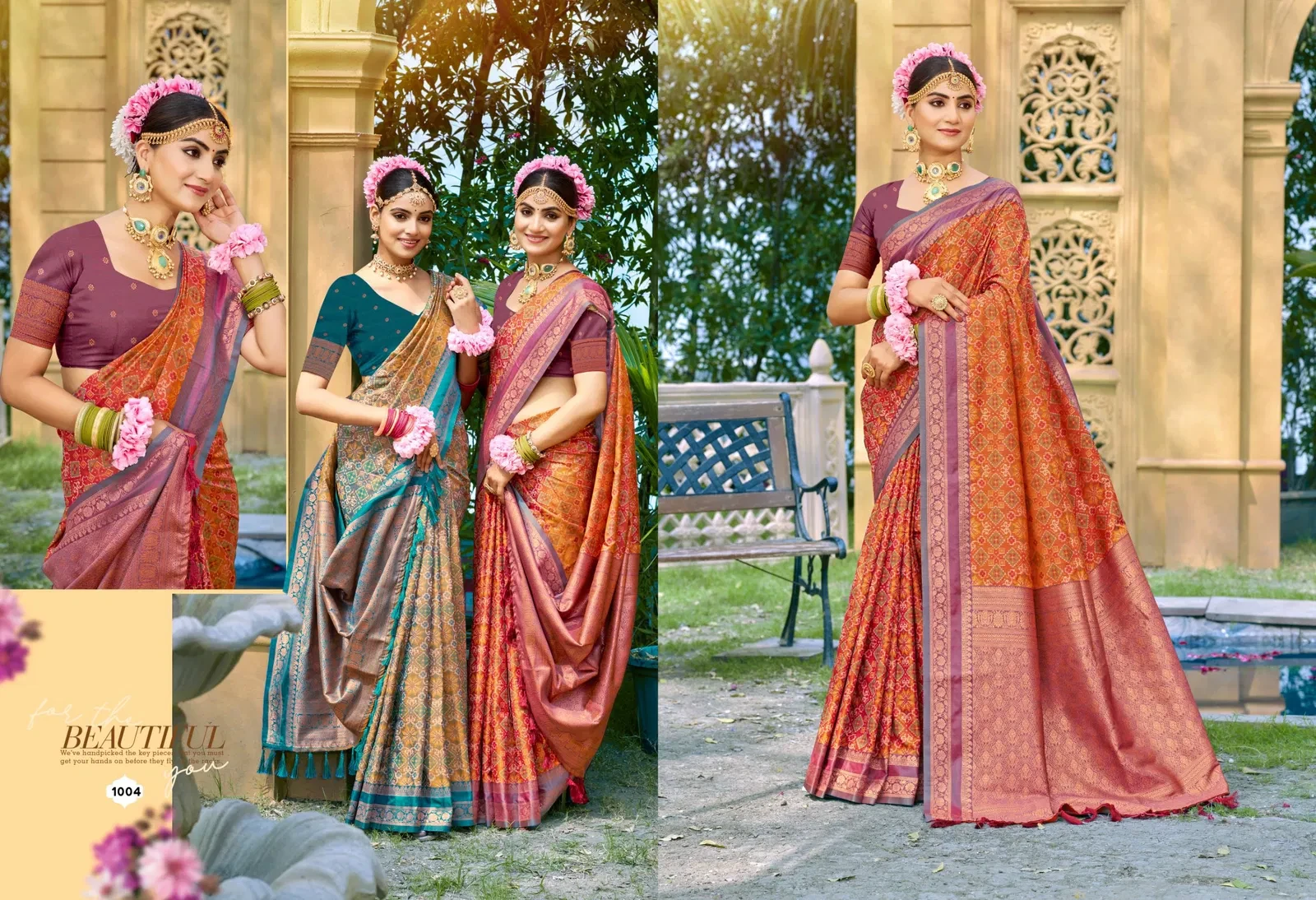 Bunawat Kantha Silk Sangam Prints Soft Silk Woven Worked Festive Saree Collection