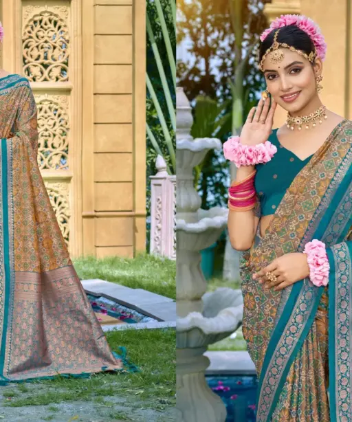 Bunawat Kantha Silk Sangam Prints Soft Silk Woven Worked Festive Saree Collection