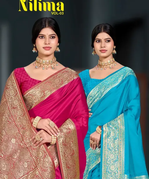 Bunawat Nilima Vol 3 Sangam Printed Silk Woven Work Sarees