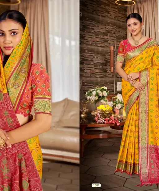 Bunawat Rajshahi Patola 1 Sangam Printed Traditional Silk Sarees