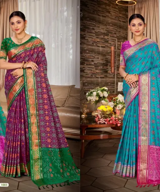 Bunawat Rajshahi Patola 1 Sangam Printed Traditional Silk Sarees