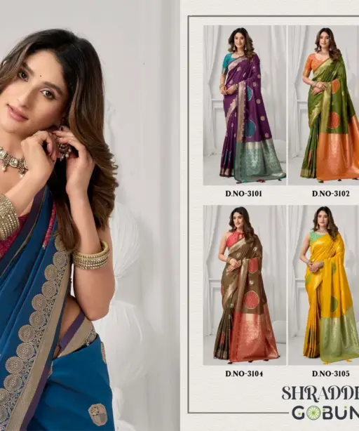 Gobuni Shraddha Silk Fancy Traditional Wear Saree Collection