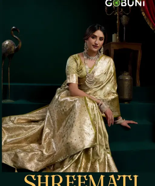 Gobuni Shreemati Satin Silk Fancy Pumpum Pallu Saree Collection