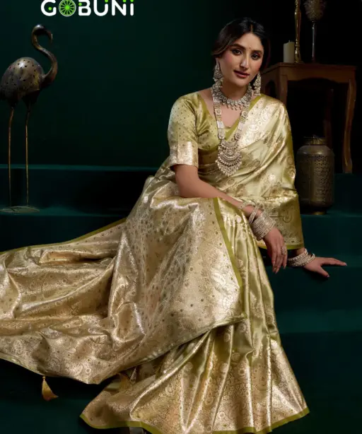 Gobuni Shreemati Satin Silk Fancy Pumpum Pallu Saree Collection