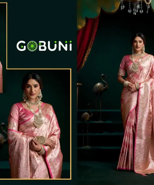 Gobuni Shreemati Satin Silk Fancy Pumpum Pallu Saree Collection