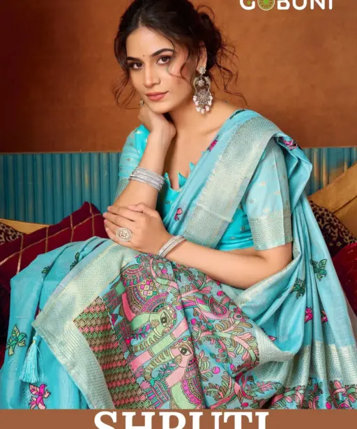 Gobuni Shruti Vol 2 Modal Katha Work with Mina Saree Collection