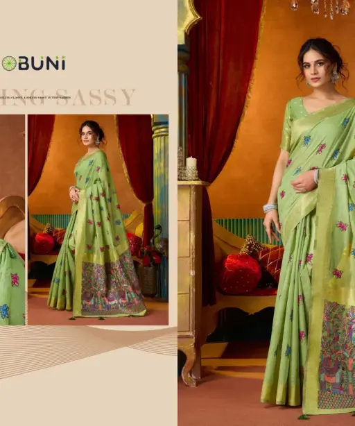 Gobuni Shruti Vol 2 Modal Katha Work with Mina Saree Collection