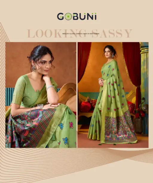 Gobuni Shruti Vol 2 Modal Katha Work with Mina Saree Collection
