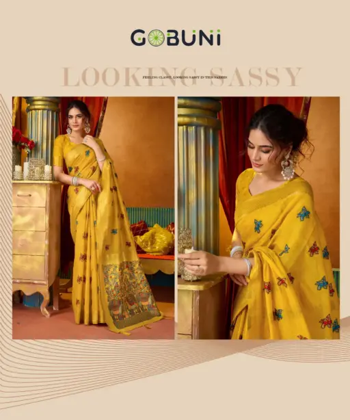 Gobuni Shruti Vol 2 Modal Katha Work with Mina Saree Collection