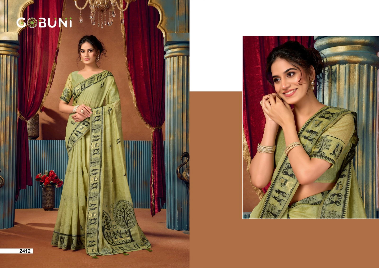 Gobuni Sowmya Vol 2 Modal Worli Work Festival Wear Saree Collection
