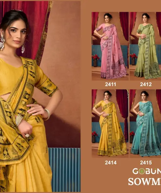 Gobuni Sowmya Vol 2 Modal Worli Work Festival Wear Saree Collection