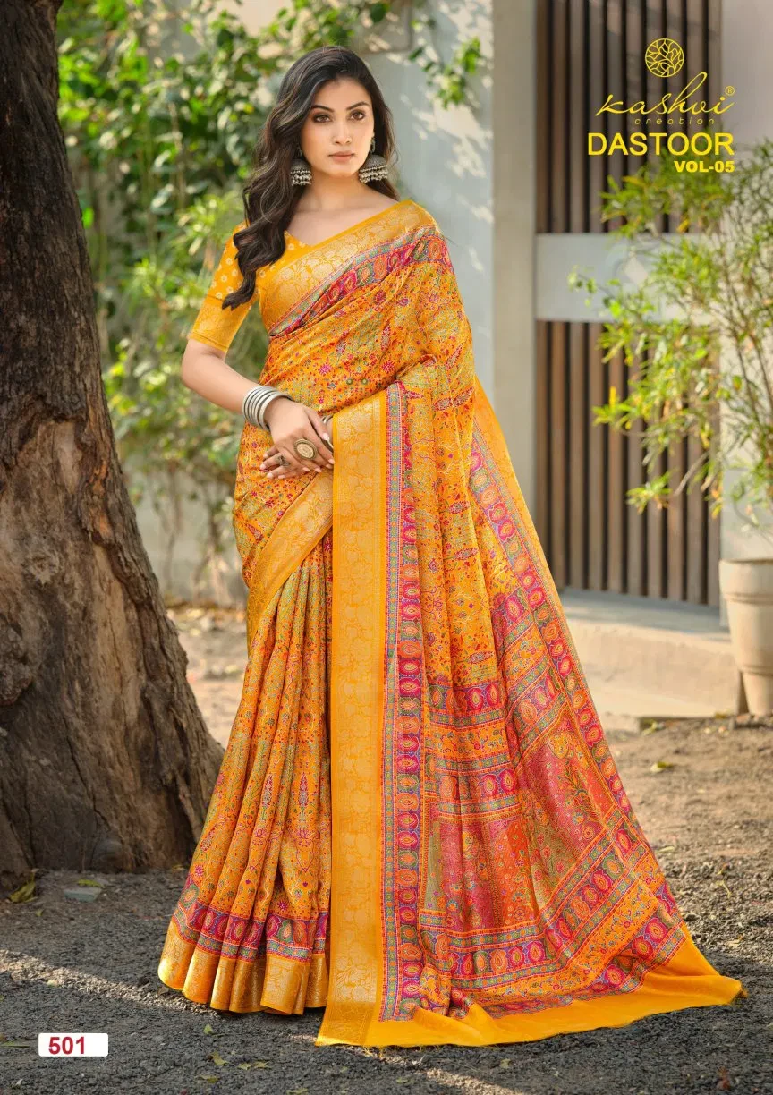 Kashvi Dastoor Vol 5 Viscose Casual Wear Saree Collection