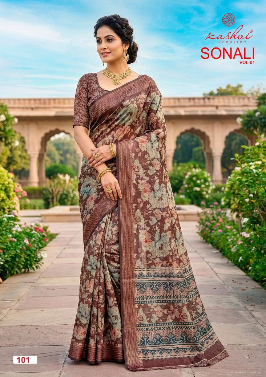 Kashvi Sonali Vol 1 Black Vichitra Casual Wear Saree Collection