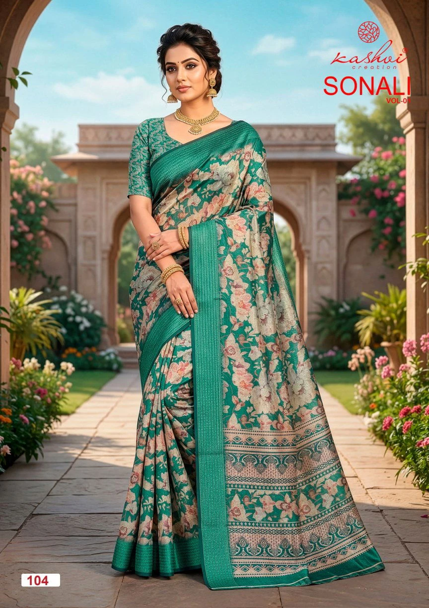 Kashvi Sonali Vol 1 Black Vichitra Casual Wear Saree Collection