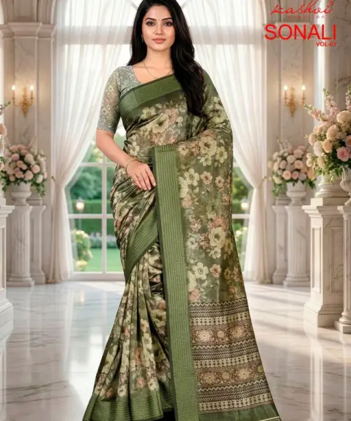 Kashvi Sonali Vol 1 Black Vichitra Casual Wear Saree Collection