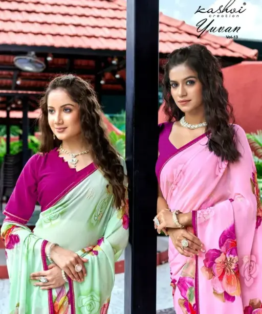 Kashvi Yuvan Vol 13 Georgette Casual Wear Saree Collection