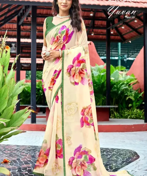 Kashvi Yuvan Vol 13 Georgette Casual Wear Saree Collection