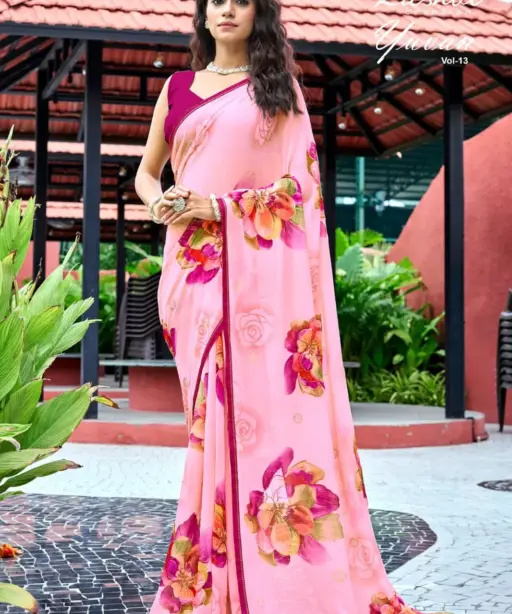 Kashvi Yuvan Vol 13 Georgette Casual Wear Saree Collection