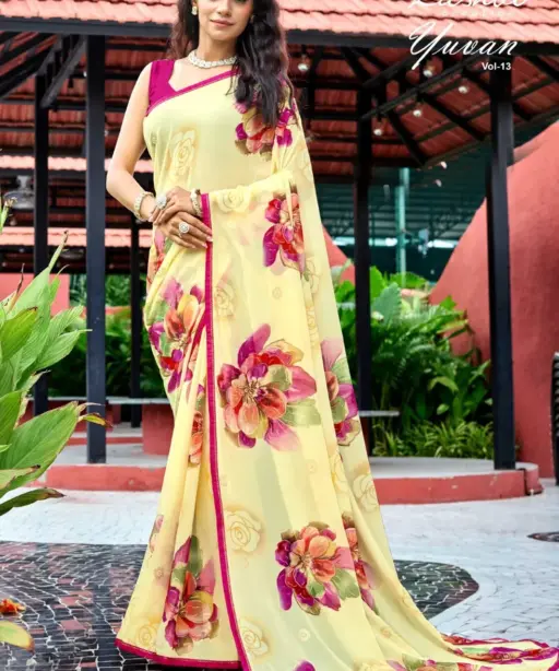 Kashvi Yuvan Vol 13 Georgette Casual Wear Saree Collection