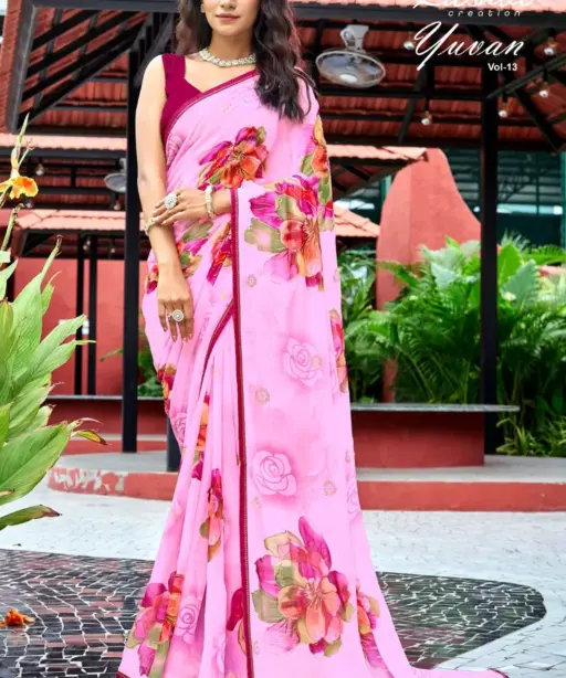 Kashvi Yuvan Vol 13 Georgette Casual Wear Saree Collection