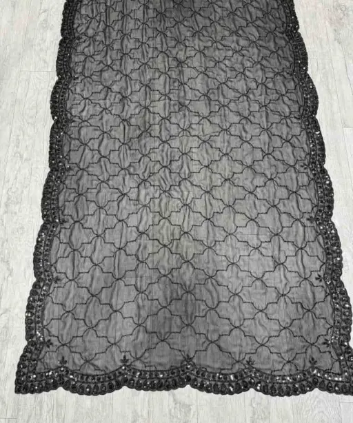 Kc 1004 Georgette Black Beeds Bollywood Fancy Saree