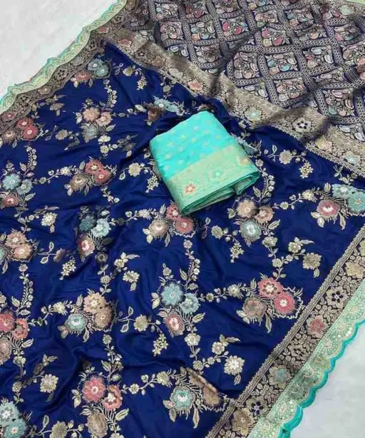 Kc 208 Soft Flowing Pure Dola Silk Wedding Wear Saree Collection