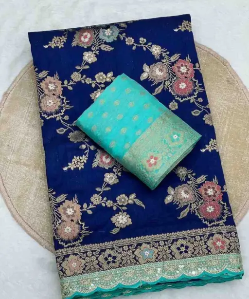 Kc 208 Soft Flowing Pure Dola Silk Wedding Wear Saree Collection