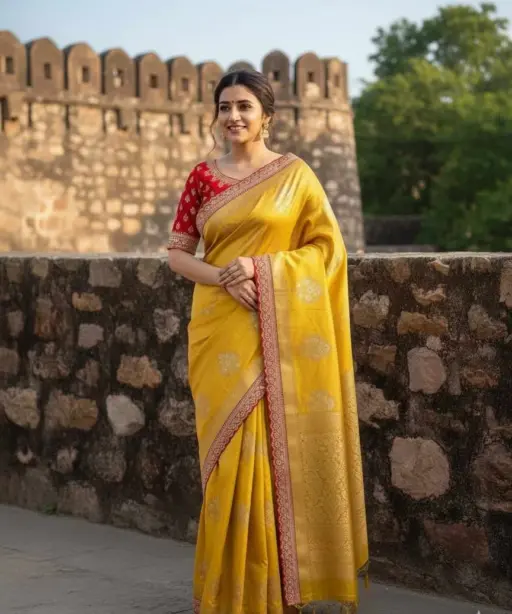 Kc 210 Soft Flowing Pure Dola Silk Saree Festival Collection