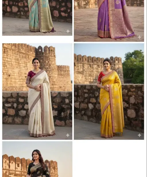 Kc 210 Soft Flowing Pure Dola Silk Saree Festival Collection
