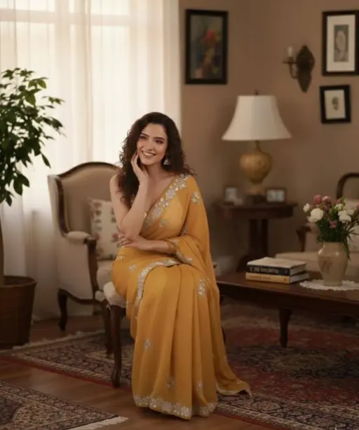 Kc 881 Pixel Crush with Cutdana Worked Party Wear Saree Collection