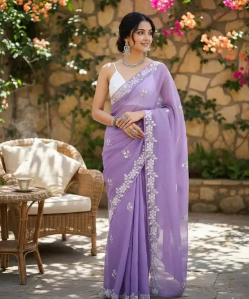 Kc 881 Pixel Crush with Cutdana Worked Party Wear Saree Collection