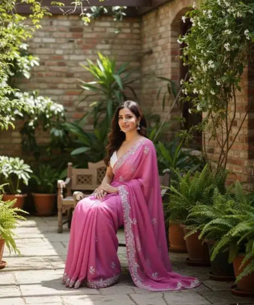 Kc 881 Pixel Crush with Cutdana Worked Party Wear Saree Collection