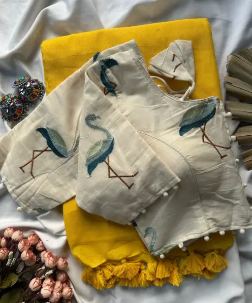 Khadi Vol 4 Khadi Cotton with Work Saree and Blouse with Work Collection