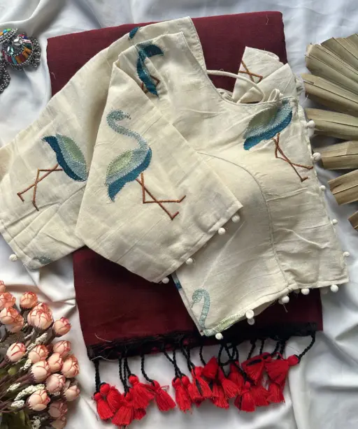 Khadi Vol 4 Khadi Cotton with Work Saree and Blouse with Work Collection