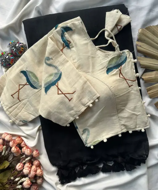 Khadi Vol 4 Khadi Cotton with Work Saree and Blouse with Work Collection