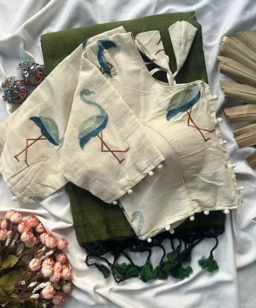 Khadi Vol 4 Khadi Cotton with Work Saree and Blouse with Work Collection