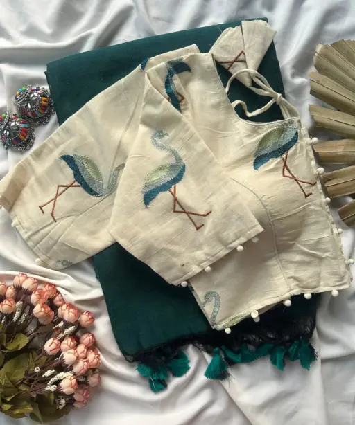 Khadi Vol 4 Khadi Cotton with Work Saree and Blouse with Work Collection