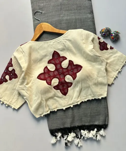 Khadi Vol 5 Cotton Saree with Apllic Blouse Design Collection