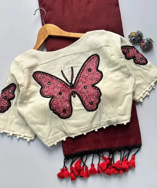 Khadi Vol 5 Cotton Saree with Apllic Blouse Design Collection