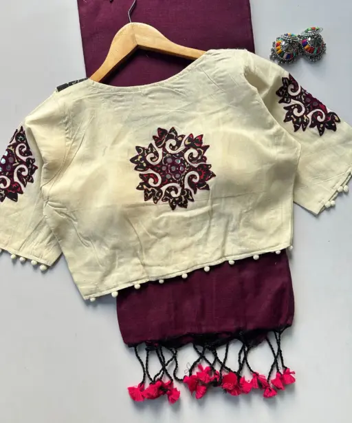 Khadi Vol 5 Cotton Saree with Apllic Blouse Design Collection