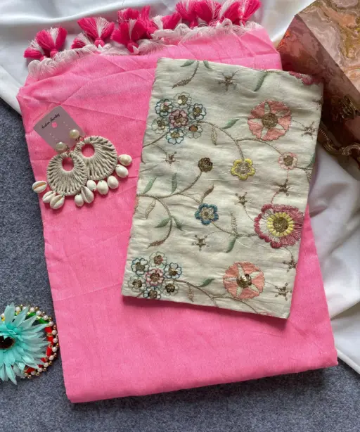 Khadi Vol 6 Cotton Saree with Blouse Embroidery Work Collection