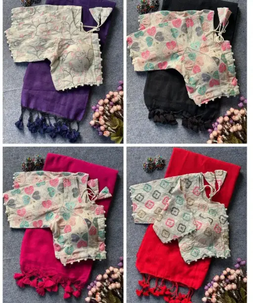 Khadi Vol 7 Cotton Casual Wear Saree with Work Blouse Collection