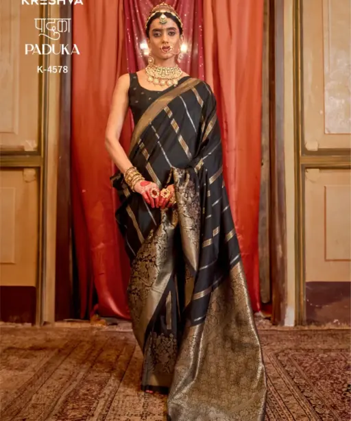 Kresha Paduka Silk with Zari Weaving Fancy Saree Collection