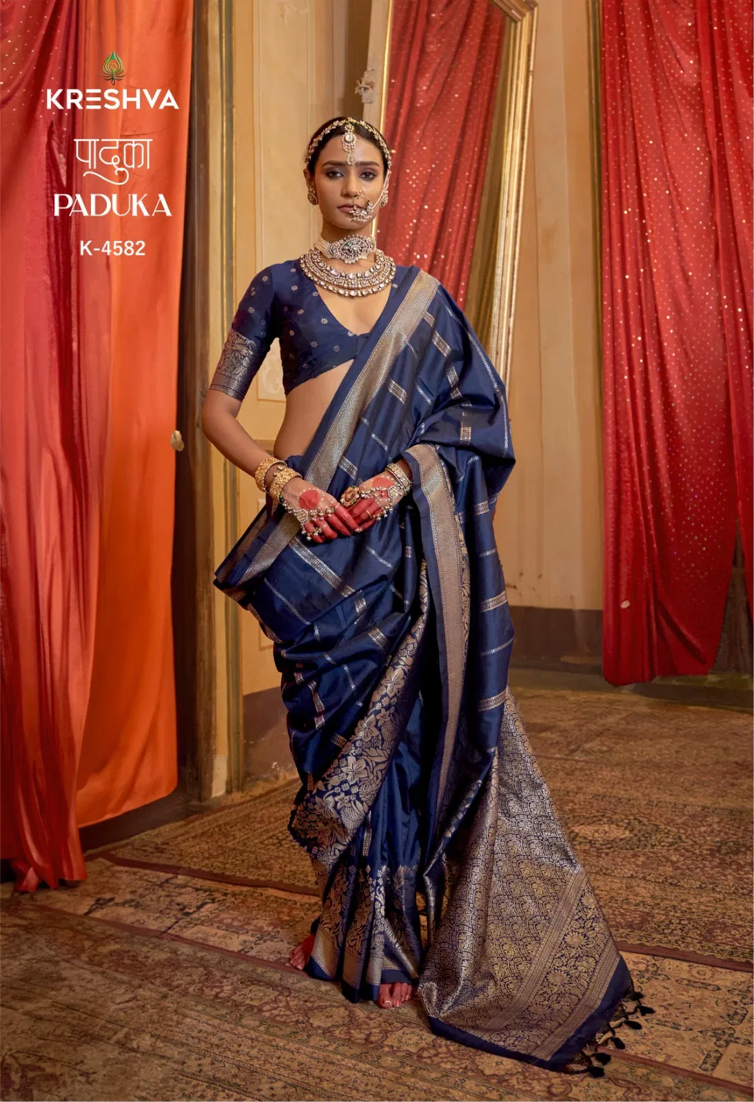 Kresha Paduka Silk with Zari Weaving Fancy Saree Collection