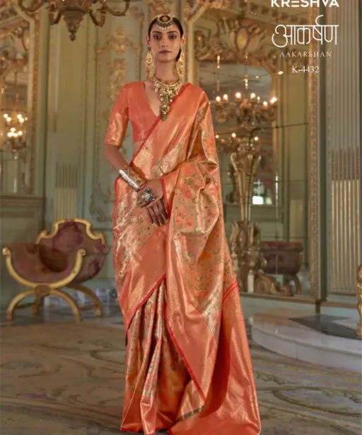 Kreshva Aakarshan Tissue Silk with Traditional Wear Saree Collection